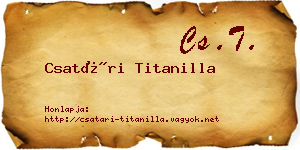 Csatári Titanilla névjegykártya